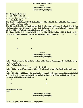 Bộ đề thi học sinh giỏi môn Toán Khối 4